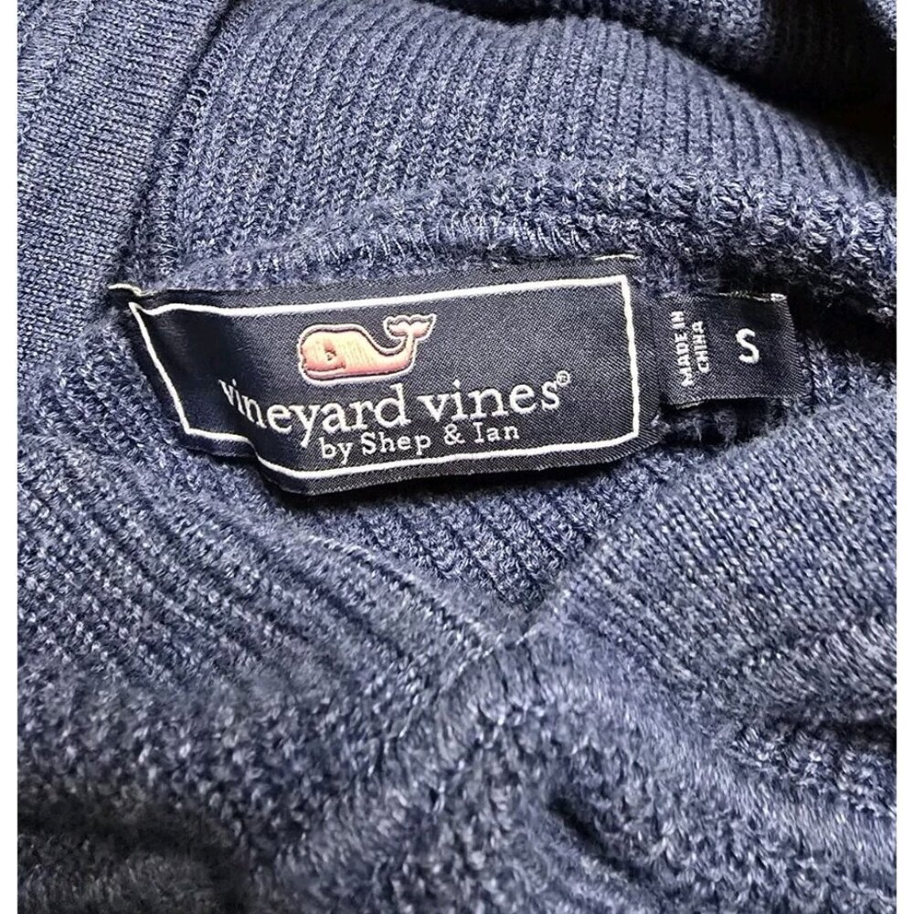 Vineyard Vine Hooded Sweater Womens‎ Size Small Blue Cotton Knit Blend - Picture 4 of 7